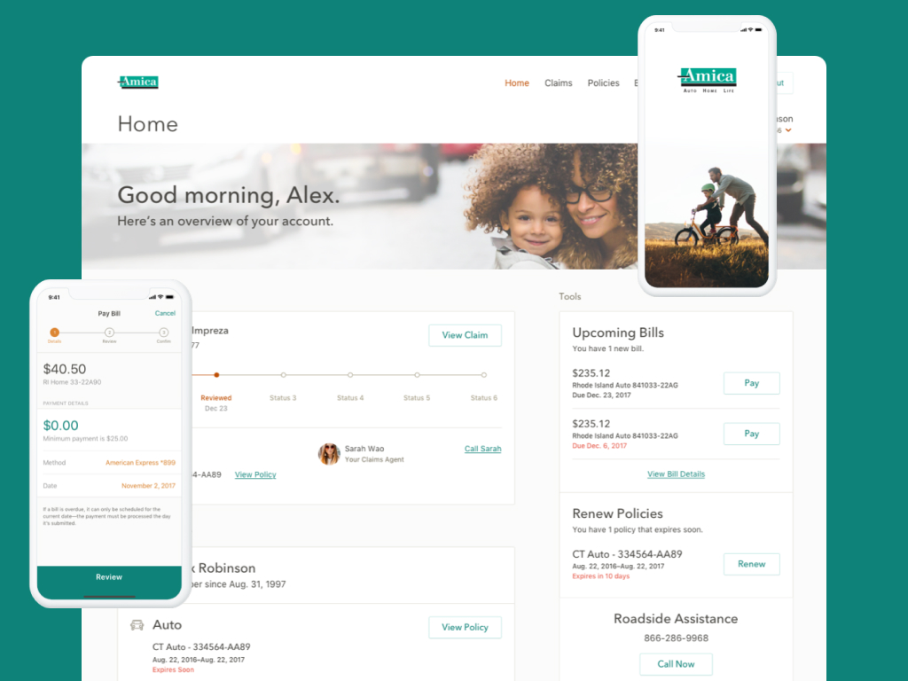 Mobile app and client web application